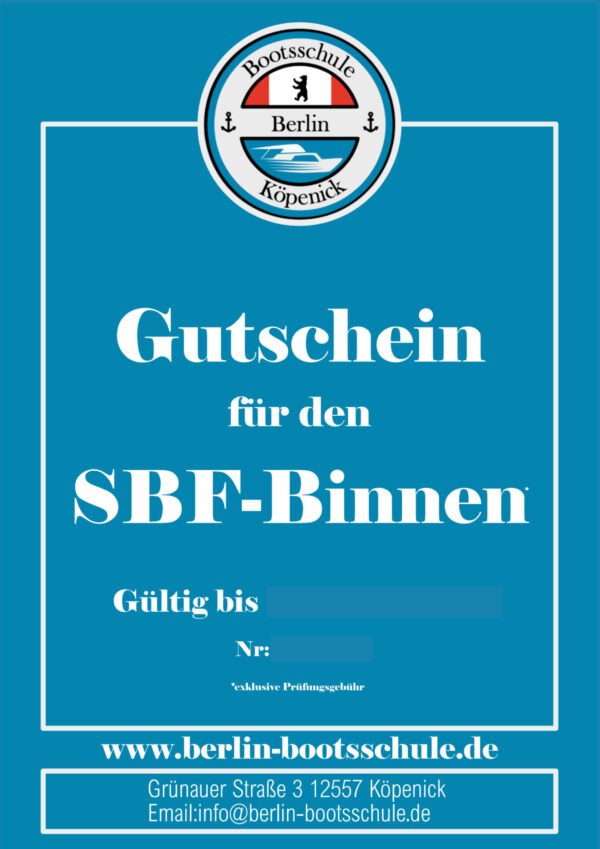 Gutschein SBF Binnen