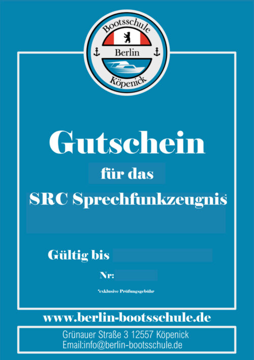 Gutschein Sprechfunkzeugnis See (SRC)