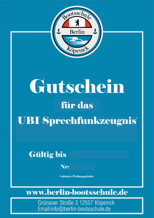 Gutschein Sprechfunkzeugnis Binnen (UBI)